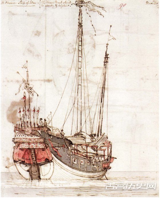 战船草图 1793：窗口没有火炮