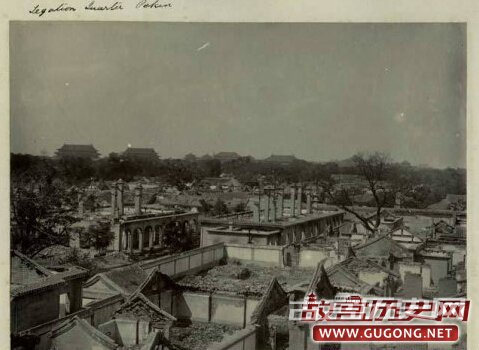 被八国联军抢劫后放火烧掉的部分北京城