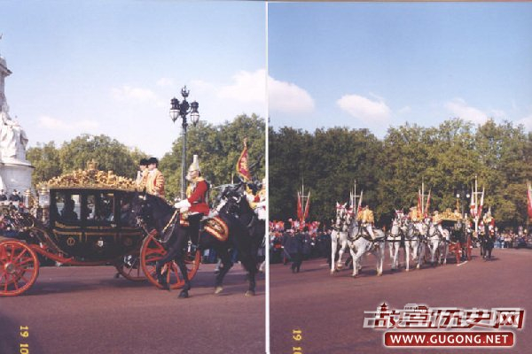 　1999年10月19日至22日，时任中国国家主席的江泽民对英国进行国事访问，这是中国国家元首首次访问英国，也是对英国女王伊丽莎白二世1986年10月访问中国的回访。按照惯例，江泽民在访问期间下榻白金汉宫。