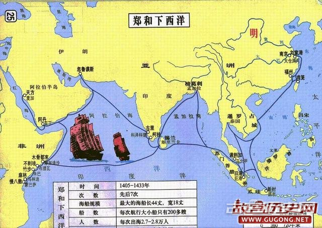 明朝地图：郑和下西洋图