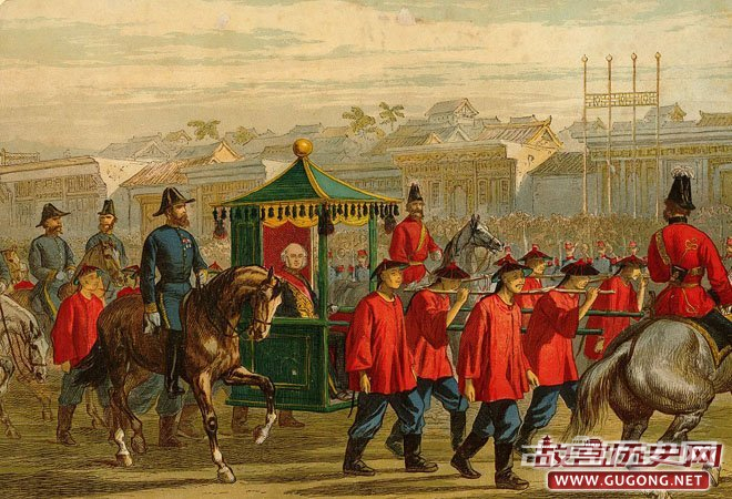 1860年，额尔金随英法联军进入北京