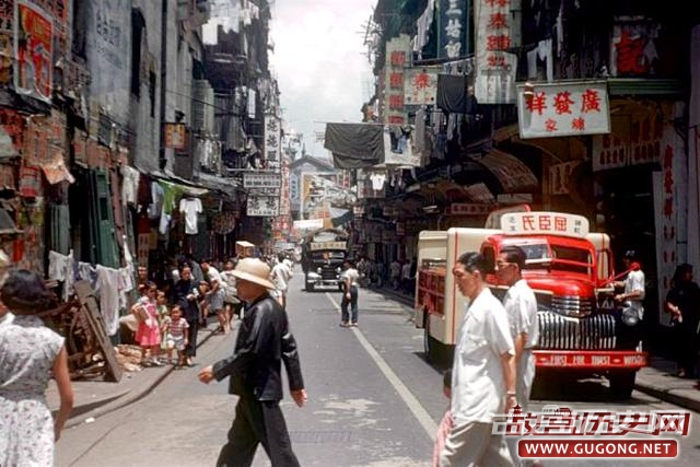 香港老照片：五十年代初香港的特色街道 1953年