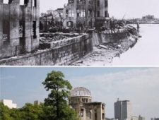 日本原子弹爆炸现场今昔对比