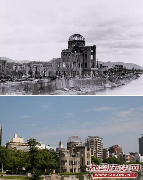 日本原子弹爆炸现场今昔对比