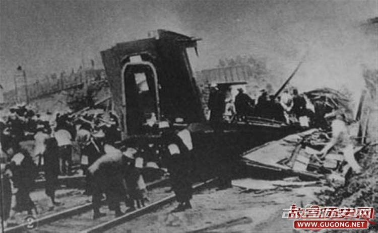 日军拍摄的刺杀张作霖爆炸现场