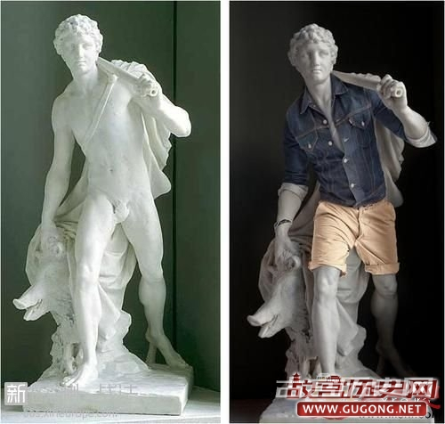 当卢浮宫的裸体雕像穿上了衣服