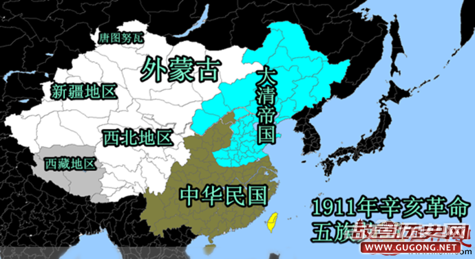 中国大地1911——2014各种力量割据势力变动图