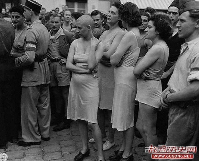 法国民众羞辱与德军交往通奸女子