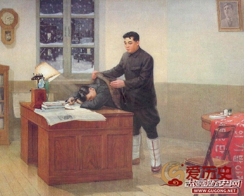 朝鲜宣传画中的“慈父”金日成