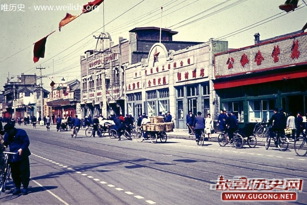 北京老照片 ：彩色胶片拍摄的正阳门大街
