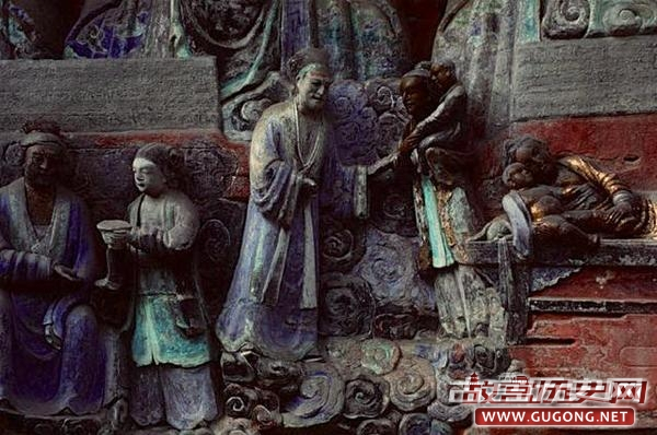大竹石刻图片：东方艺术明珠 1980年拍摄的大足石刻
