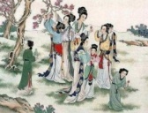 古人赏花奇事:收集花瓣当坐垫、郊游带上卖混沌的小贩