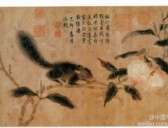 元朝钱选《桃枝松树图》