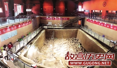 河南新郑郑国三号车马坑考古发掘收官　出土122具马骨和4辆马车