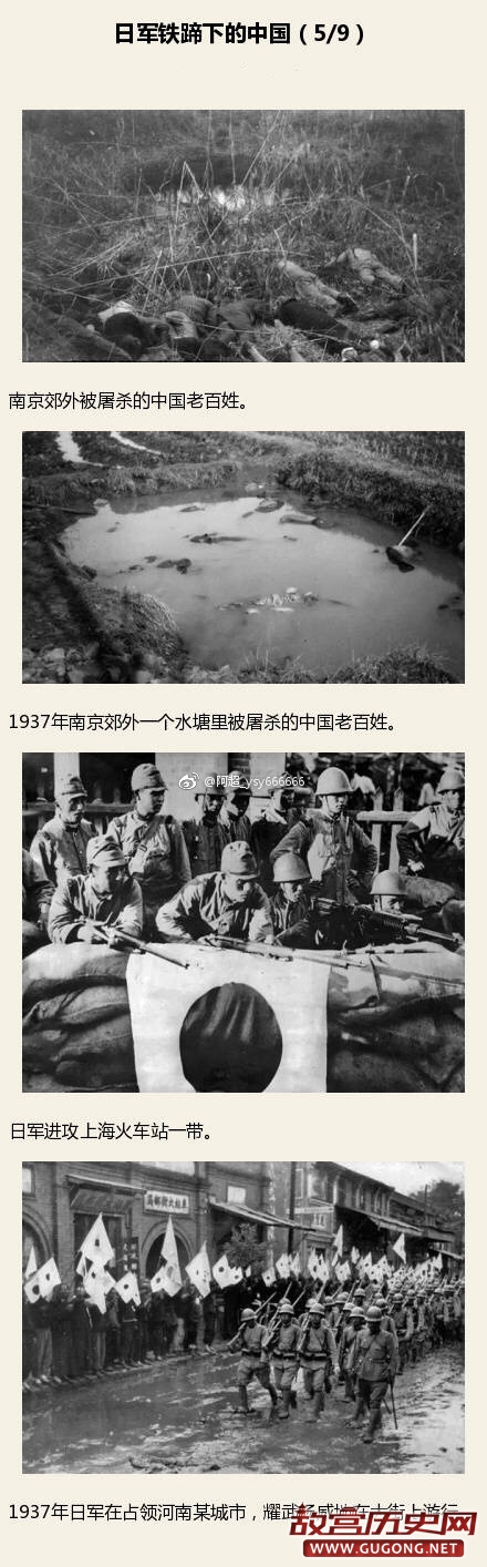 老照片：铭记历史，日军铁蹄下的中国