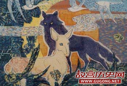 苍狼白鹿是蒙古人远古的图腾观念，描述了蒙古民族的起源故事