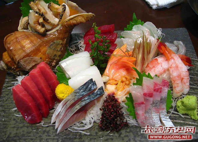 现在生鱼片主要流行于日本