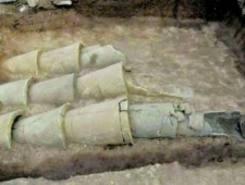 琅琊台考古有罕见发现 两千年前排水系统等亮相